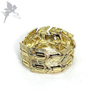 VINTAGE SIGNED LISNER  MCM 1960's Chevron Link bracelet